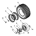 WheelsTiresRim Diagram and Parts List for 247270200  Craftsman Lawn Mower