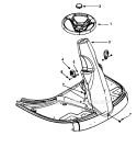 Steering Wheel Assembly Diagram and Parts List for 247270220  Craftsman Lawn Mower