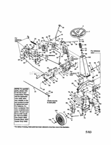 Page A Diagram and Parts List for 247270250  Craftsman Lawn Tractor