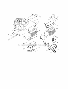 Part Location Diagram of 751-0651B MTD Left Hand Exhaust Pipe (B&S OHV V-Twin)