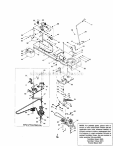 Part Location Diagram of 783-1003-0637 MTD Bracket-clutch