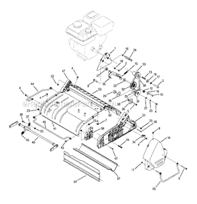 FrameDeflector Diagram and Parts List for 247282820  Craftsman Dethatcher