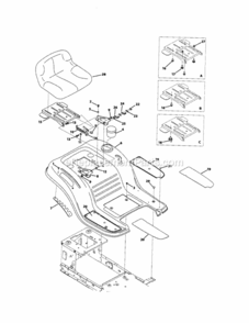 Page J Diagram and Parts List for 247286040  Craftsman Lawn Tractor