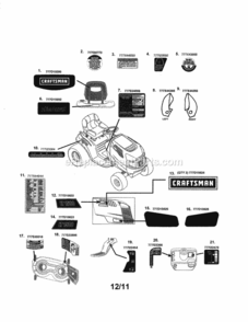 Page A Diagram and Parts List for 247288811  Craftsman Lawn Tractor