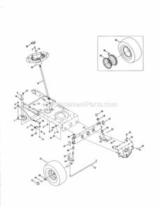 Page D Diagram and Parts List for 24728883  Craftsman Lawn Tractor