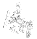 BatteryFrame Diagram and Parts List for 247288852  Craftsman Lawn Tractor