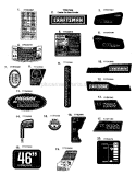 Decals Diagram and Parts List for 247288852  Craftsman Lawn Tractor