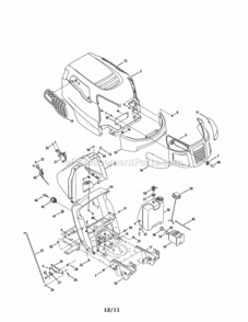 Page A Diagram and Parts List for 247288861  Craftsman Lawn Tractor