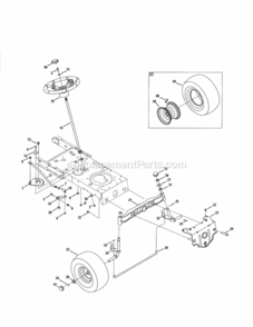 Page C Diagram and Parts List for 247288861  Craftsman Lawn Tractor