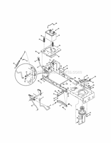 Frame Diagram and Parts List for 24728902  Craftsman Lawn Tractor