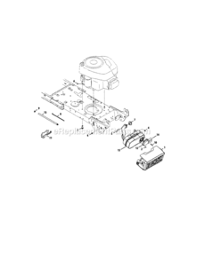 Muffler Diagram and Parts List for 24728902  Craftsman Lawn Tractor