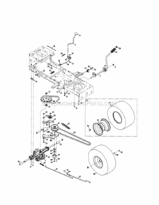 Part Location Diagram of 954-04265 MTD V Belt, 5L, 33.8 POLY