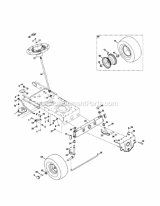 Page D Diagram and Parts List for 24728904  Craftsman Lawn Tractor