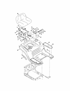 Page E Diagram and Parts List for 24728919  Craftsman Lawn Tractor