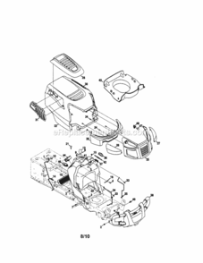 Page B Diagram and Parts List for 24728981  Craftsman Lawn Tractor