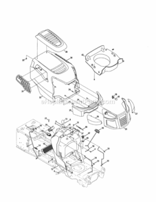 Page B Diagram and Parts List for 247289842  Craftsman Lawn Tractor