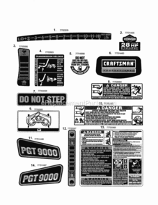 Page H Diagram and Parts List for 247289842  Craftsman Lawn Tractor