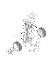 Page C Diagram and Parts List for 247290000  Craftsman Lawn Tractor