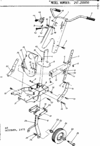 Page A Diagram and Parts List for 247296650  Craftsman Auger
