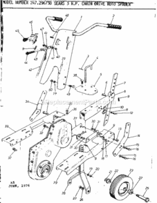 Page A Diagram and Parts List for 247296730  Craftsman Auger