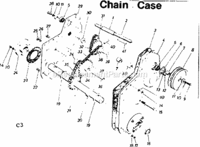 Page C Diagram and Parts List for 247296730  Craftsman Auger