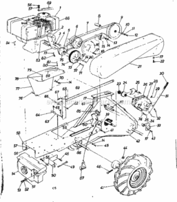 Part Location Diagram of 734-0808A MTD Tire Only, 16.2 x 4.6