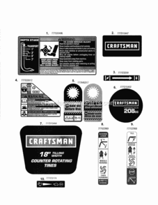 Page D Diagram and Parts List for 247299301  Craftsman Tiller
