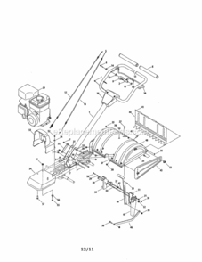 Part Location Diagram of 786-04355A MTD SHIELD-TINE