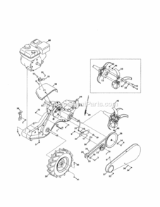 Page B Diagram and Parts List for 24729932  Craftsman Tiller