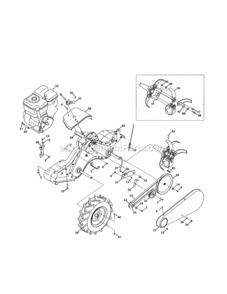 Page B Diagram and Parts List for 24729933  Craftsman Tiller