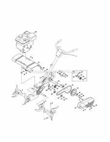 Page B Diagram and Parts List for 247299341  Craftsman Tiller