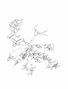 Page B Diagram and Parts List for 247299342  Craftsman Tiller