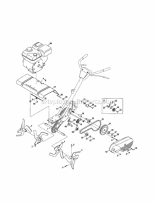 Page B Diagram and Parts List for 24729934  Craftsman Tiller