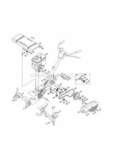 Page B Diagram and Parts List for 24729935  Craftsman Tiller