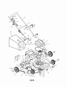 Part Location Diagram of 749-04670A MTD Upper Handle