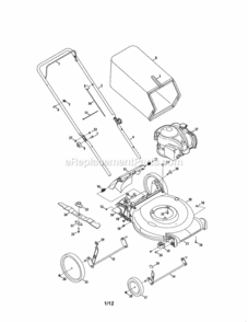 Part Location Diagram of 787-01870B-4044 MTD Deck-21 2 in 1 pu
