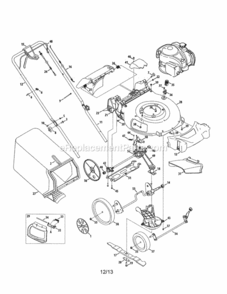 Part Location Diagram of 611Z05022 MTD Front Axle Assembly