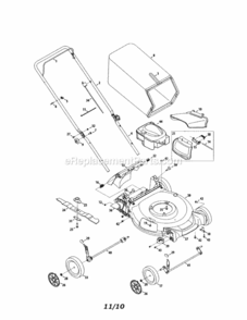 Part Location Diagram of 787-01869B-4044 MTD Deck , 21-In. -Craftsman Red