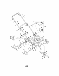 Part Location Diagram of 687-02048A-4043 MTD Deck Assembly, 22