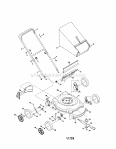 Part Location Diagram of 787-01276-0729 MTD Deck, 21 inch