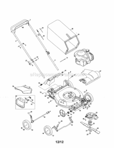 Part Location Diagram of 747-05210A MTD Drive Control