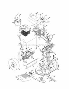 Part Location Diagram of 918-04439C MTD Spacer Spindle Assembly