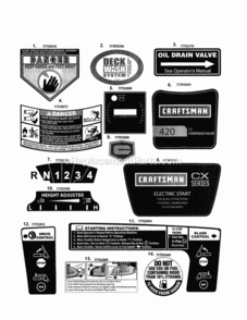 Page D Diagram and Parts List for 247374880  Craftsman Lawn Mower