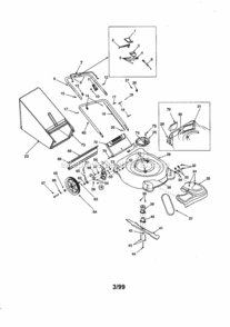 Part Location Diagram of 747-0996 MTD Rear Door Pivot Rod