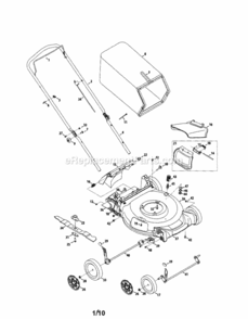 Page A Diagram and Parts List for 24738909  Craftsman Lawn Mower