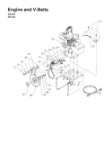 Part Location Diagram of 954-0430C MTD Snowblower auger drive belt, 3/8 x 35-3/8-in
