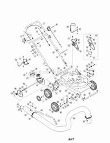 Page E Diagram and Parts List for 247770130  Craftsman Leaf Blower / Vacuum