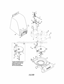 Page A Diagram and Parts List for 24777243  Craftsman Chipper Shredder