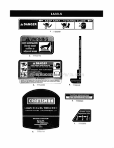 Page B Diagram and Parts List for 247772461  Craftsman Edger