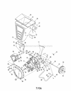 Page A Diagram and Parts List for 247776360  Craftsman Chipper Shredder
